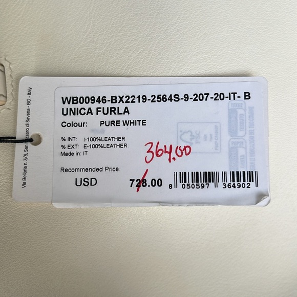 NWT Furla Unica  Earth Limited Edition 👜 in Pure White 🤍 - Picture 8 of 8